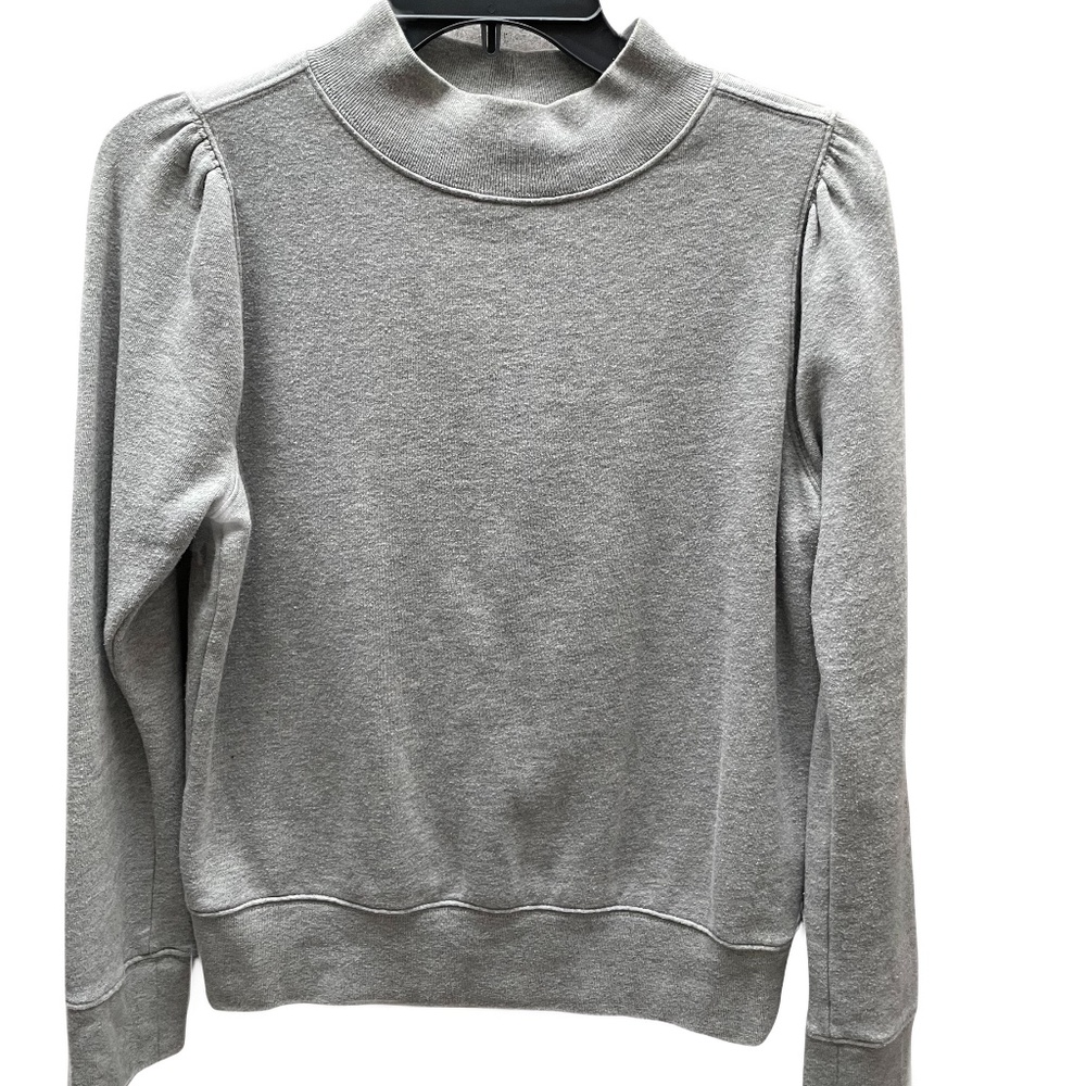 ❤️ GAP GREY MOCKNECK PUFFY SLEEVE SWEATSHIRT SIZE XS